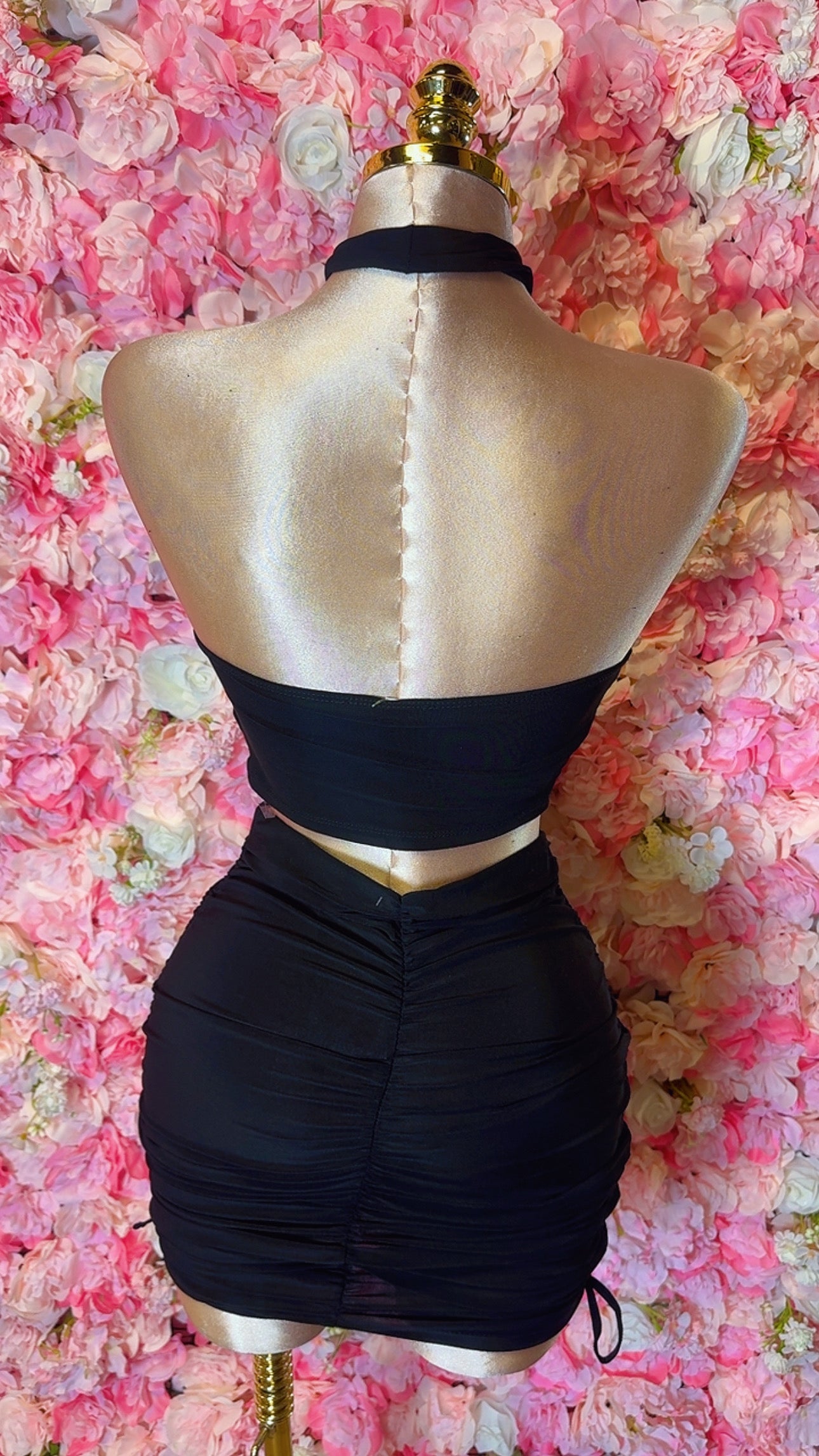 Snatched Lace-Up Skirt Set